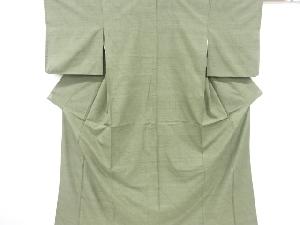 アンティーク　雨縞模様織り出し手織り紬着物